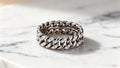 Classic Zircon Twist Chain Rings