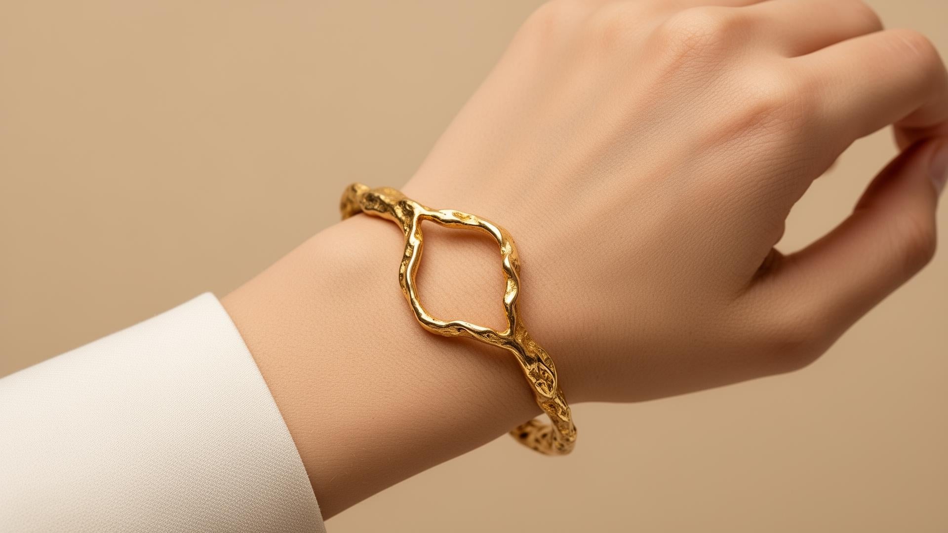 Vintage Irregular Gold Bracelet